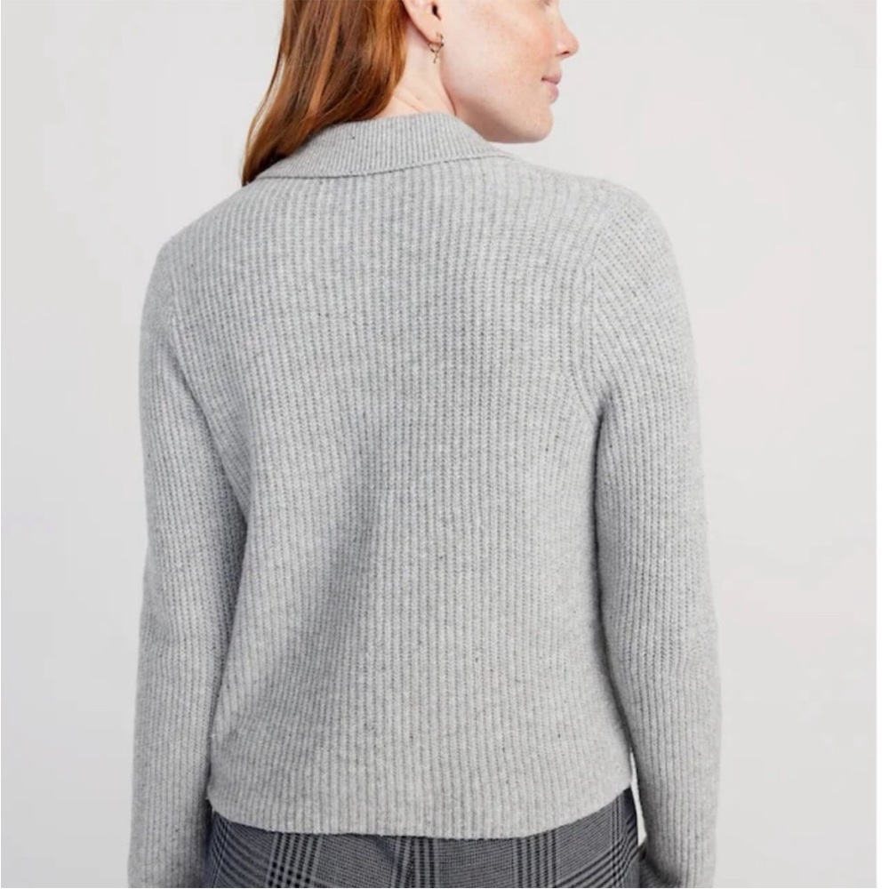 NWT OLD NAVY SoSoft Collared Cardigan Sweater Color: Heather Gray SIZE XX-LARGE - Picture 5 of 10